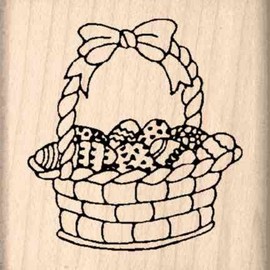 Stamps by Impression Easter Basket Rubber Stamp