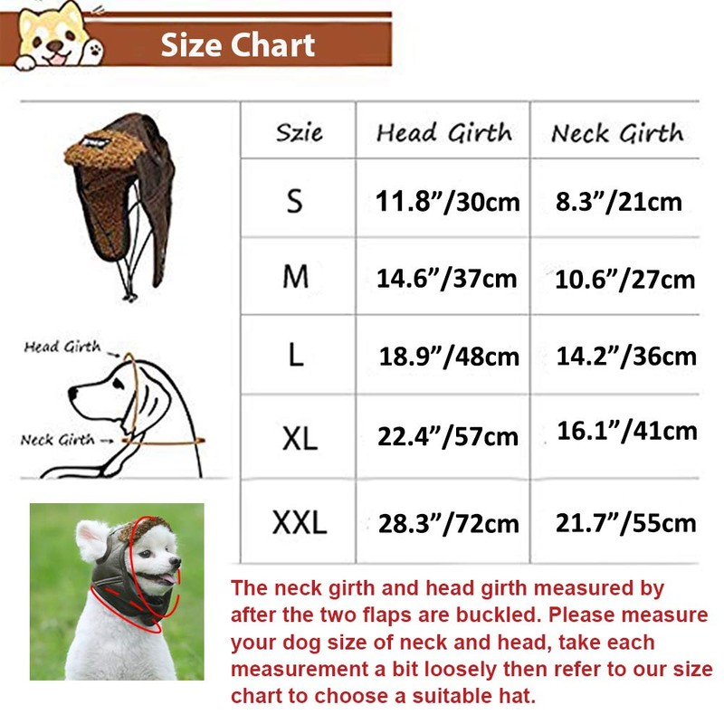 Leconpet Dog Aviator Hat, Dog Winter Pilot Hat with Ear