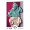 Baby Double Knitting Pattern - Cable Knit Hooded Cardigan &