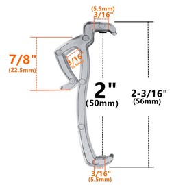APUXON Valance Clips 6pcs 2inch Clear Plastic Hidden Retainer Holder Clip for Window Horizontal Faux & Wood Blind Valance Cover Hold