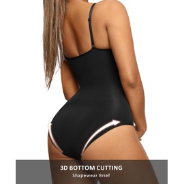 FeelinGirl Seamless Shapewear Tummy Control Body Shaper Waist Trainer Black M-L