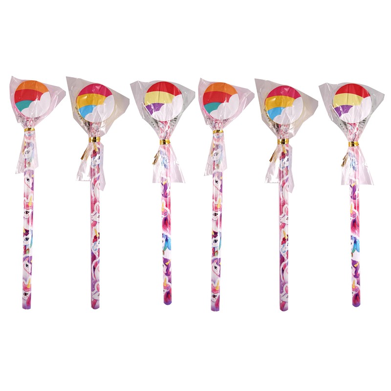 Henbrandt 24 x Unicorns Pencils With Novelty Erasers Toppers -