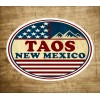 Taos New Mexico Decal Sticker 3.75" x 2.75" Skiing Ski Skier