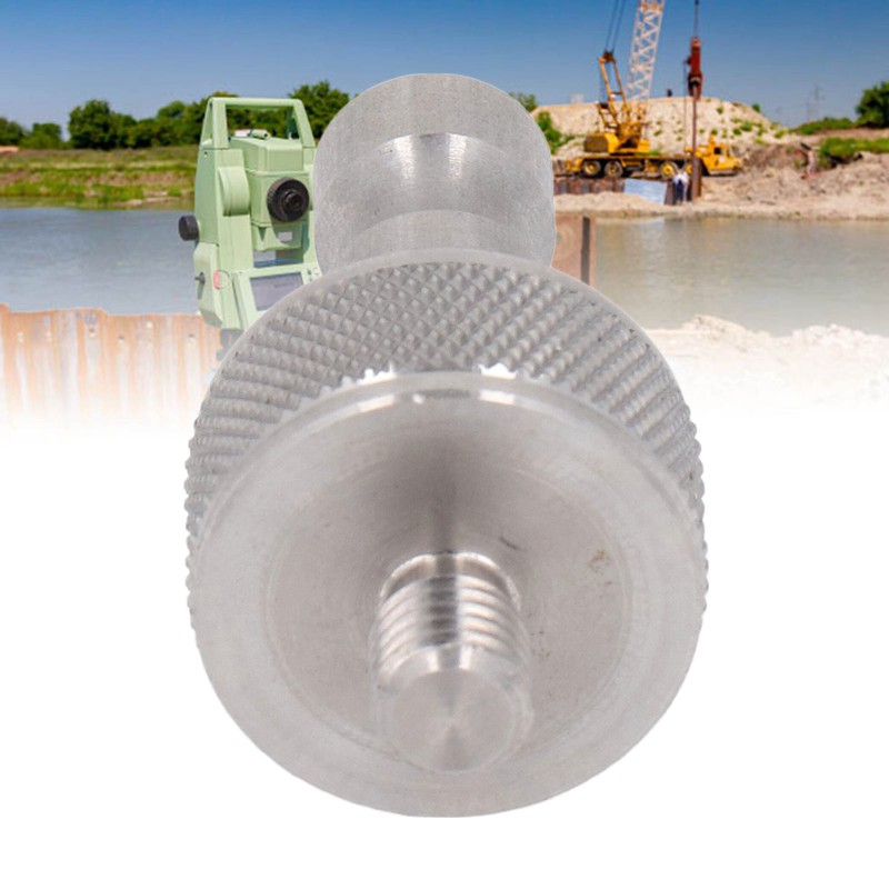 Prism Adapter Knurling Stainless Steel M8 Thread Survey Pole Adapter