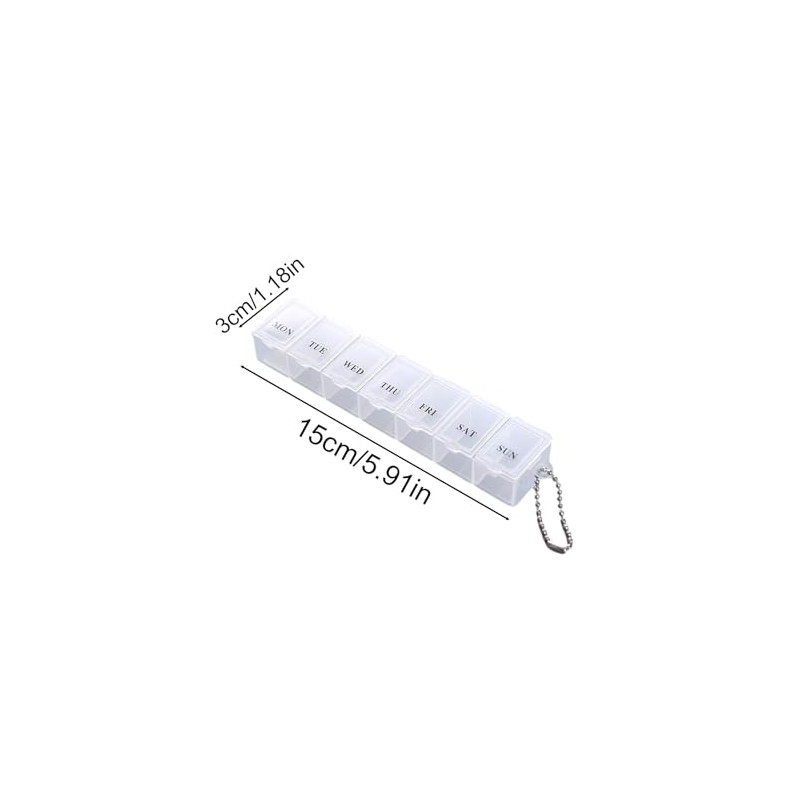 Pill Box 7 Days Transparent Organiser Box, Stylish Organiser Storage,