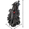 DWK 12-inch Puff Gothic Medieval Mythical Dragon Head Incense Burner