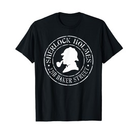 Sherlock Holmes Quotes 221B Baker St. British Detective T-Shirt