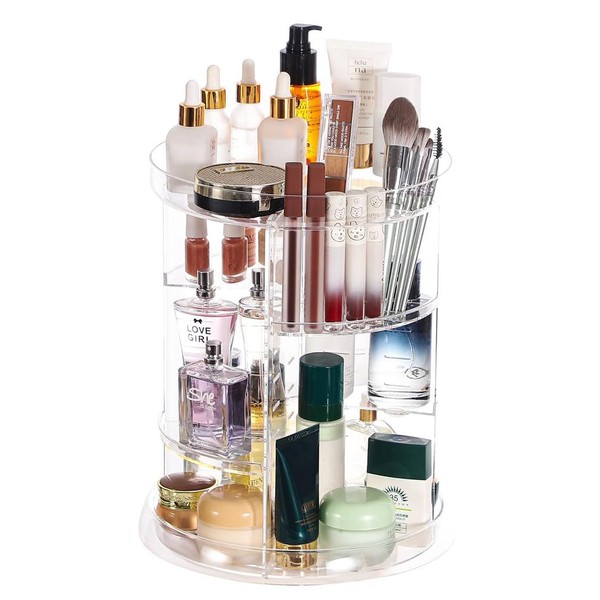 HUIBOHOU 360 Degree Rotating Makeup Organsier, 7 Adjustable Layers Cosmetic
