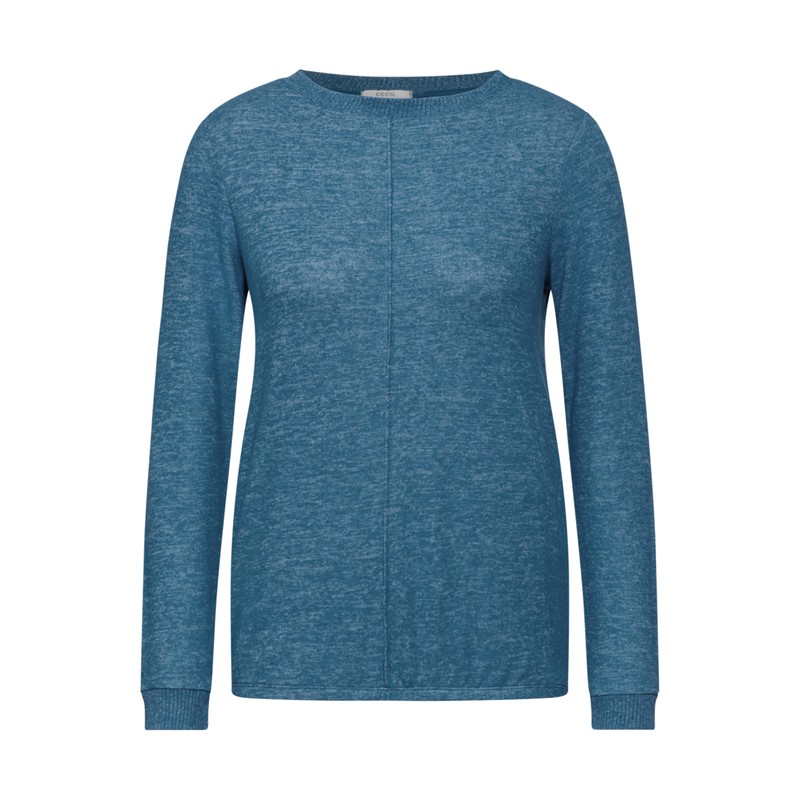 Cecil Women's Long-Sleeved Shirt, Aqua Melange
