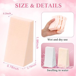 50 PCS Makeup Sponge Blender, Face Sponges, Small Wedge Shaped Powder Puff for Liquid, Cream, Foundation, Loose Setting Powder