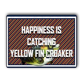 Makoroni - Happiness is CATCHING Yellow FIN Croaker Fish Fishing - Jigsaw Puzzle 252 pcs, DesT42