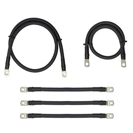 Aftermarket 1/0 Gauge Golf Cart Battery Cables Fits EZGO RXV Golf Carts - Cables 5 Piece Set