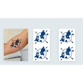 2 Blätter Temporary Welt Tattoo Weltkarte Semi-Permanente Tattoo Langanhaltende Tattoo GZ078x2
