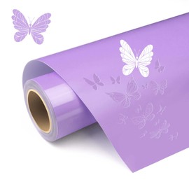 HYPERTAI - Vinilo permanente púrpura, rollo de vinilo calcomanía de 12 x 11 pies, duradero, extraíble, impermeable para máquina Cricut, calcomanía de decoración, calcomanía de coche, álbum de