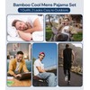 BAMBOO COOL Mens Pajama Set Summer Pjs Sleepwear Short Sleeve