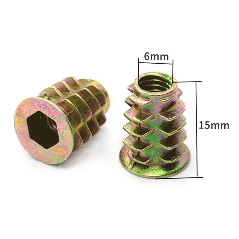 Nut Screw Type Insert Nuts Embedded Nuts Bolts Furniture Woodworking