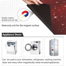 xigua Valentine's Day Heart Dishwasher Magnet Cover Decorative Magnetic Door Cover Front Dishwasher Cover Decoration Home Kitchen Cabinet Decor Magnetic Panel Sticker for Kitchen,23x26inch
