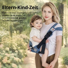 JOYNCLEON Baby Carrier for Newborns to Toddlers, Hands-Free Adjustable Hip Seat, Breathable Sling Wrap with Lumbar Support,Extra Wide Cozy Strap Baby Sling Carriers