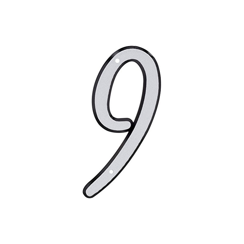 Hillman Nail-On Reflective House Number 9 for Mailbox and Door,