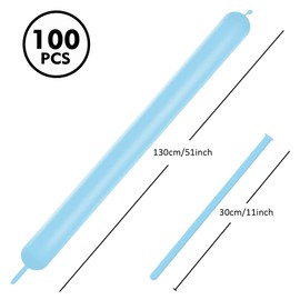 Rimobul 100PCS 260Q Balloons Twisting Animal Long Balloons Thickening Latex Twisting Modeling Long Magic Balloons for Animal Shape,Birthdays,Clowns (Macaron)