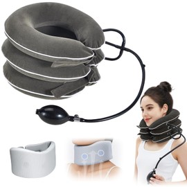 Neck Stretcher, Cervical Traction, Neck Traction Device, Neck Stretcher Cervical Traction, Adjustable Neck Brace & Inflatable Cervical Neck Traction Devicen, Neck Decompression Devices (2pack)