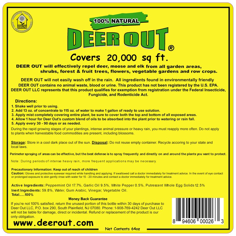 Deer Out Half-Gallon Concentrate Deer Repellent (64oz)