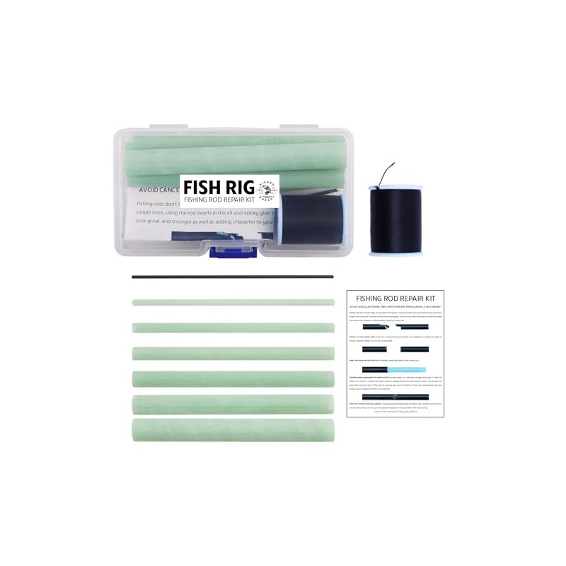 Fishing Rod Repair Kit,Fishing Rod Guides Spinning Rod Guides 7x12cm