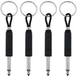 safycaby 4 PCS Marshallkey Holder Guitar Plug Keychain AMP Key Holder for Wall for JCM800 Key Holder Hook Black