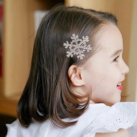 FRCOLOR Hairpin, Snowflake, Sleepin, U Pins, Snowflake, Christmas, Hair Clip, Rhinestones, Hairpins, Flower Hair Pin, Cute Accessories, Set of 18 (White)