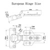 Luokim 2pcs Soft Close Cabinet Concealed Hinges European Half Overlay,110