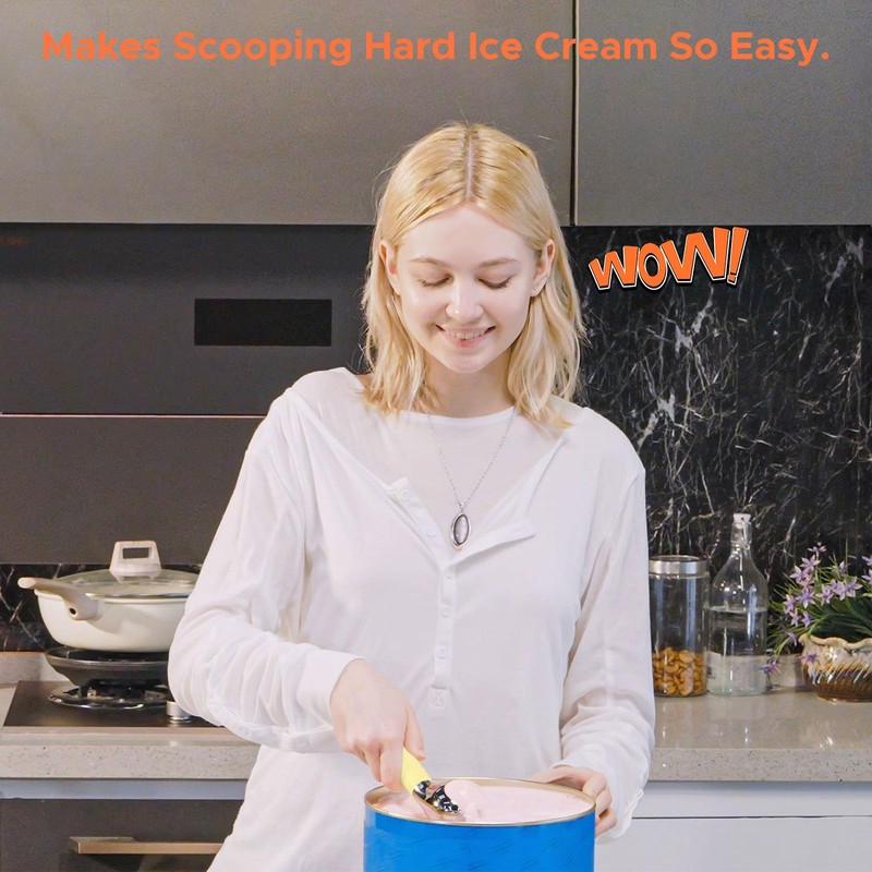 NEWEST Heated Ice Cream Scoop, Rechargeable Electric Ice Cream Scoop,
