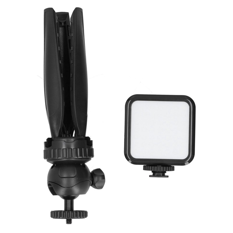 Portable Phone Microphone Vlogging Equipment Microphone Kit with LED Light