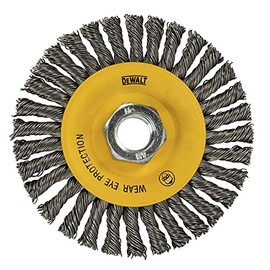 DEWALT Dw49204B 4-Inch X 5/8-Inch Hp.020 Stain Stringer Wire Wheel, 6-Pack