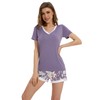 WiWi Womens Pajamas Set Soft Bamboo Pjs Nightwear Short Sleeve