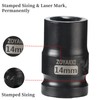 ZOYAKKI ZOYAKKI Shallow Impact Socket, SAE, 1/2 Inch Drive, 6
