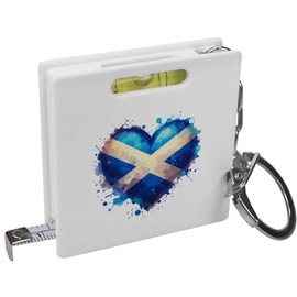 Azeeda 'Love Scotland' Keyring Tape Measure/Spirit Level Tool (KM00037662)