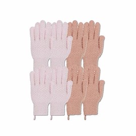 Pares Guantes Exfoliantes 100 Nailon Doble Textura Spa Masajes Eliminación Piel Muerta Accesorios Multicolor Ducha Baño Rubor Oro Rosa