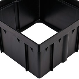 NDS 1216 Catch Basin Riser for 12 Inch Square Catch Basin Drain and 12 Inch Low-Profile Adapter Drain, Black