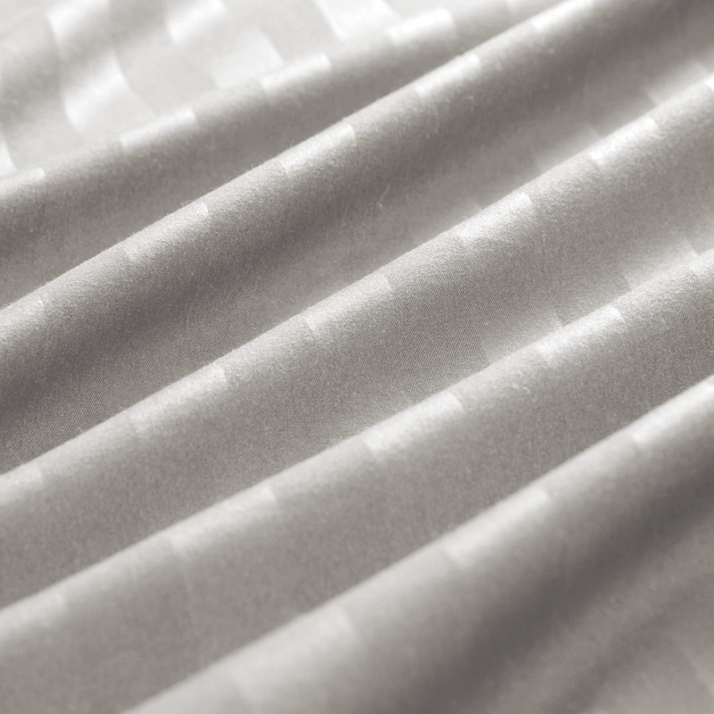 Hafaa Single Duvet Cover Set Hotel Quality Stripes Satin Bedding