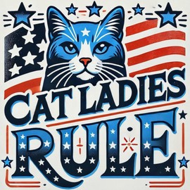 CafePress Cat Ladies Rule Square Pillow, Decorative Accent Pillow Woven