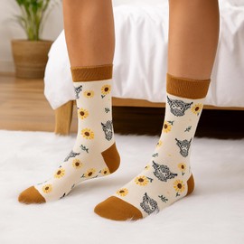 Luvart Highland Cow Gifts for Women -Funny Novelty Highland Cow Socks Gifts for Mum Grandma Sister Animal Lovers Birthday Christmas Mother's Day Retirement Valentine's Gifts Ideas