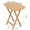 eHemco Oversized Hardwood Folding TV Tray Table for Dinner, Eating,