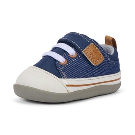 See Kai Run Stevie Mini - First Walker Shoe for Infants, Navy Denim, Infant 4