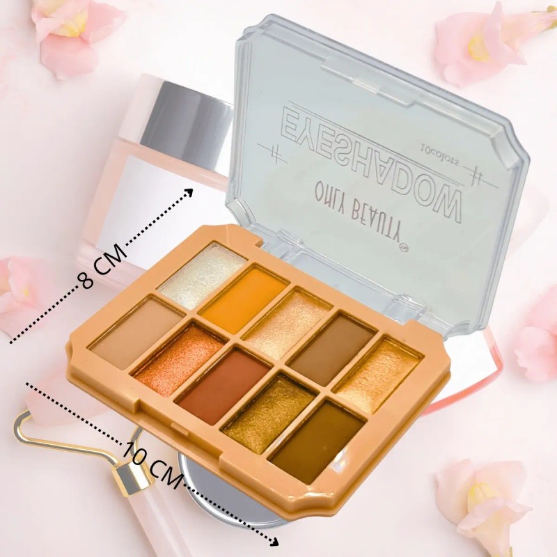 Paletas De Sombras Varios Tonos Mate Brillante 10 Colores