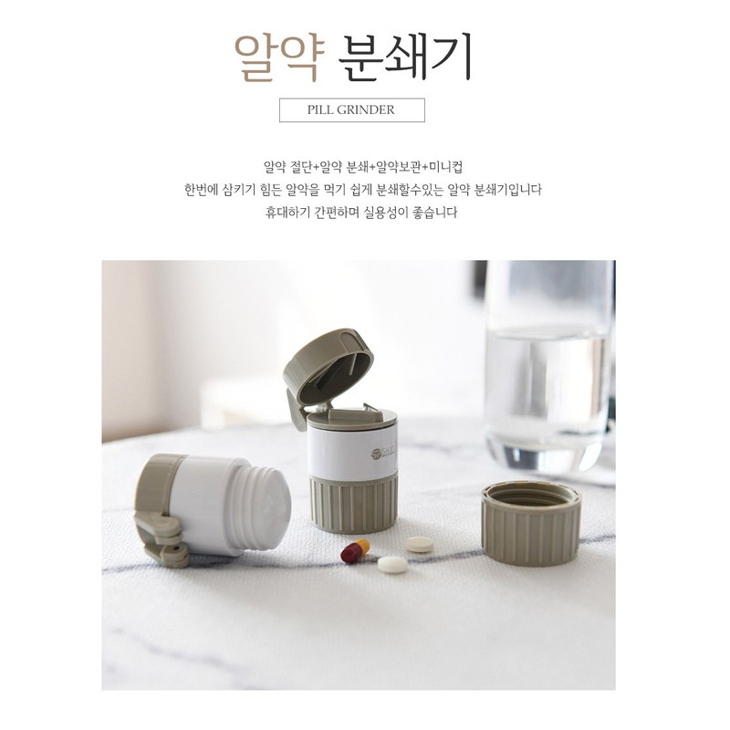 Pill Cutting & Crusher Cutter Pill Case Portable Dr. Hans