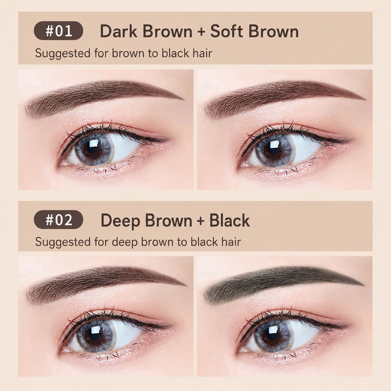 Qwesure Xixi Eyebrow Powder 2 Colours with Double Applicator, Brow