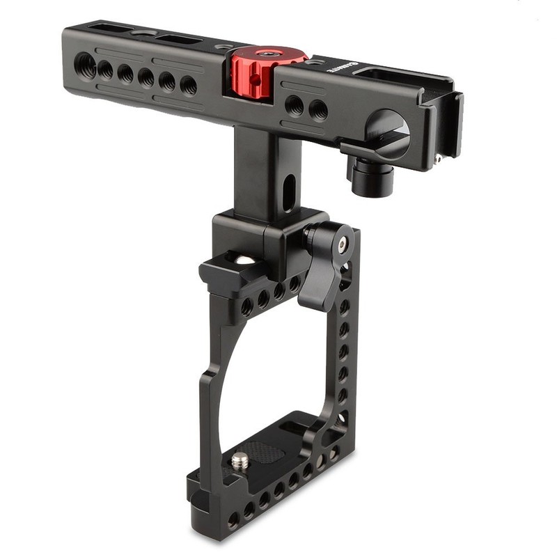 CAMVATE Camera Cage, 360 Degree Rotation, 1/4 & 3/8 Screws,
