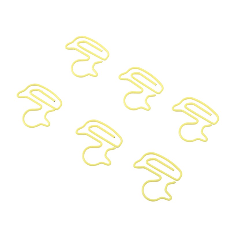 100pcs Paper Clips Cute Duck Shaped Decorative Metal Paperclips with