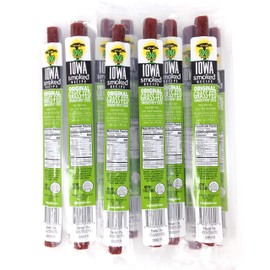 Original - Iowa Smoked Recipe, Sogo Snacks, Sugar Free Beef Jerky, Non-GMO Grass Fed Beef Sticks. No Nitrates, Gluten, Soy, MSG, Dairy, or Nuts. Paleo, Whole30, & Keto Snack (Original-ISR, 12 Cnt)