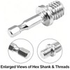 hhfvvda 4 Pcs Silver M10+M14 Woodworking Hex Socket Adapter Set